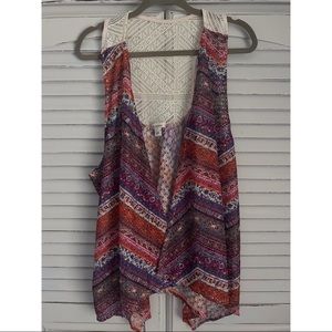 Plus Lace Tank Cardigan